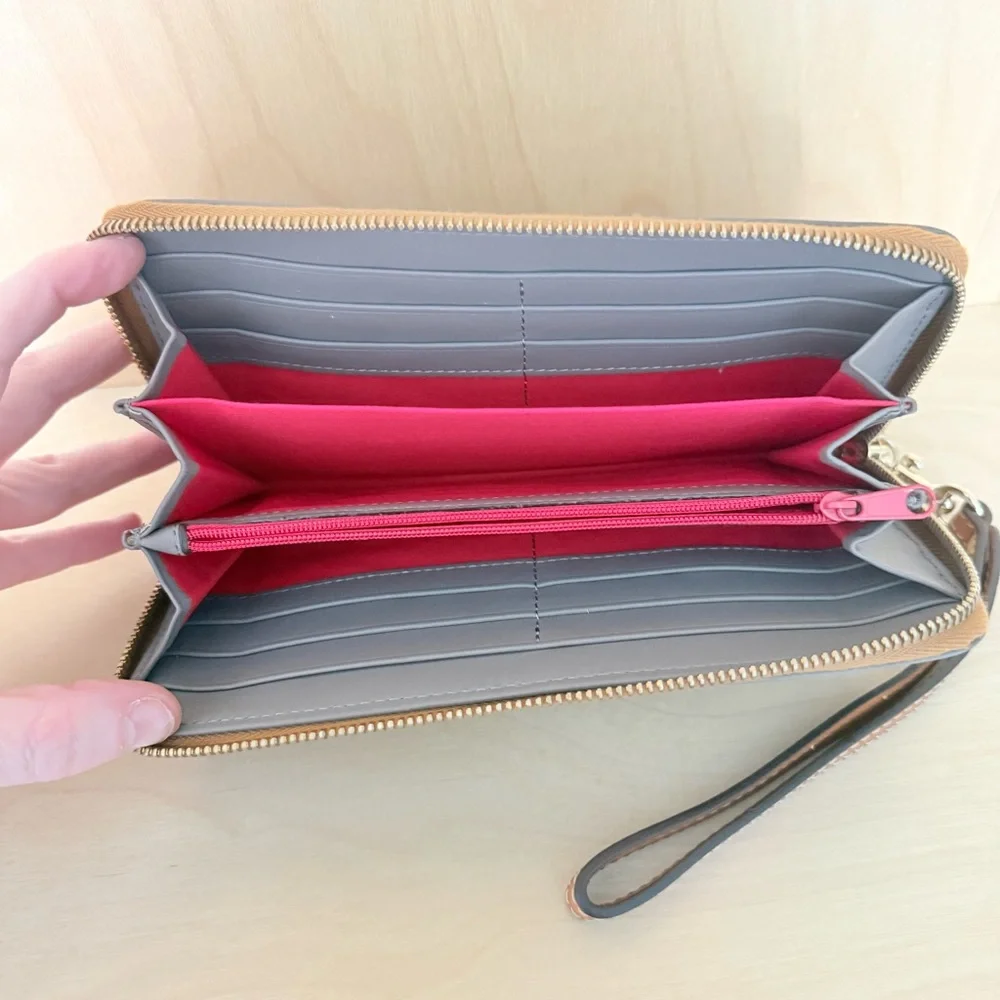 Dooney & Bourke City Large Zip Around Wristlet Wallet, Charcoal Grey - Picture 5 of 7